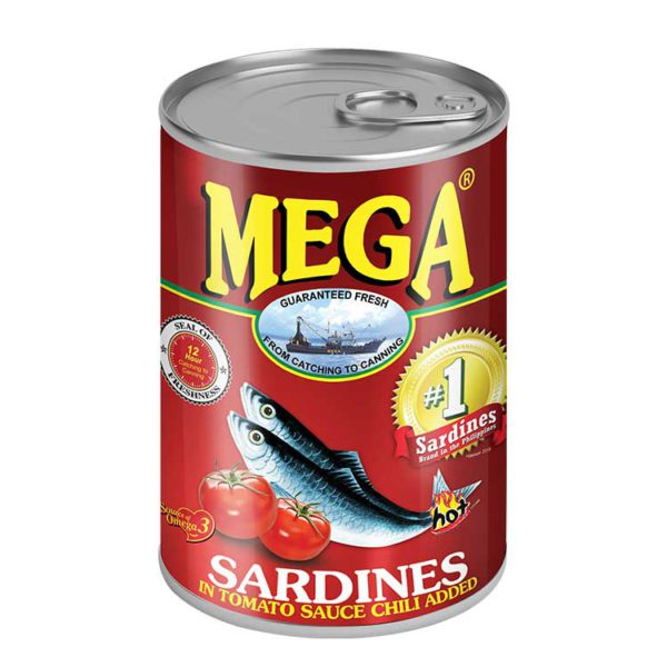 Mega Sardines in Tomato Sauce With Chili 155g