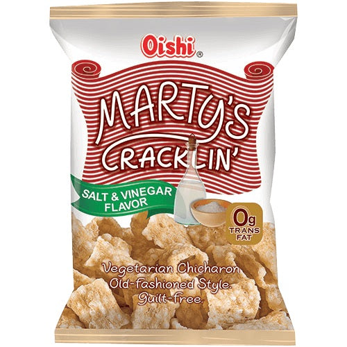 Oishi Marty's Cracklin' Salt & Vinegar 90g