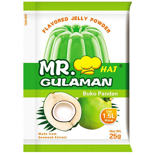 Mr. Hat Gulaman Buko Pandan Jelly Powder 25g