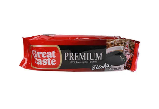 Great Taste Black Coffee Sticks 36 x 2g
